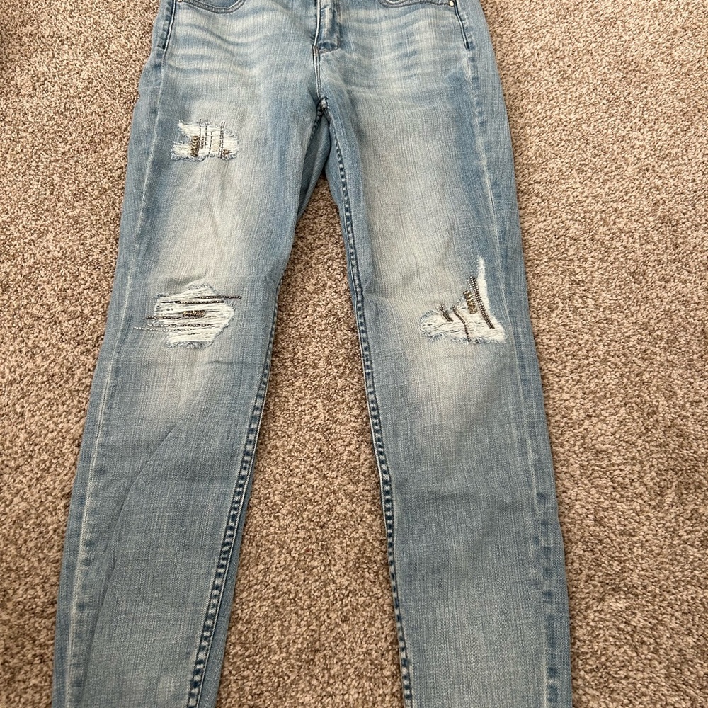 WHBM high rise skinny jeans, light wash size 2
